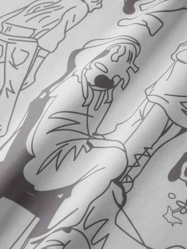 Pink Graffiti Couple Oversized Hoodie Product Image