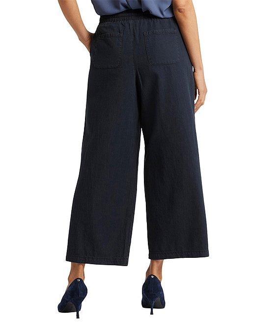 NYDJ Jayne Wide Leg Pull-On Denim Pants Product Image
