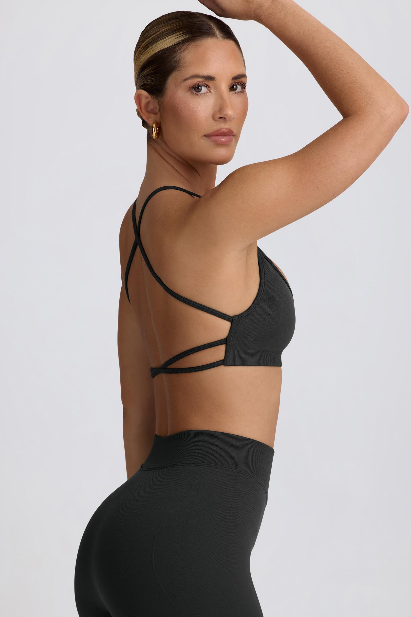 Super Sculpt Seamless Backless Sports Bra in Ash Product Image