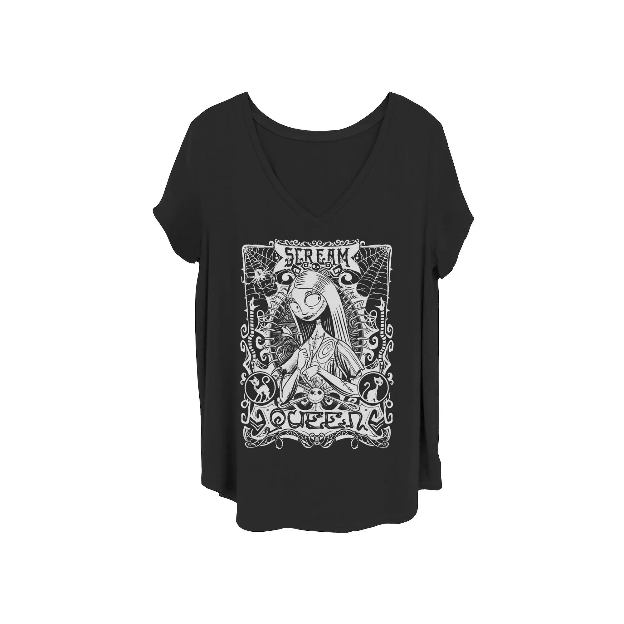 Disney's The Haunted Mansion Women's Madame Leota Tarot Card V-Neck Tee, Girl's,  Product Image