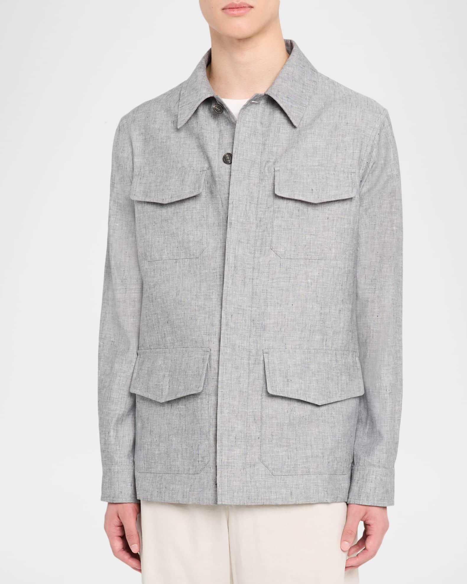 Men's Linen Four-Pocket Field Jacket Product Image