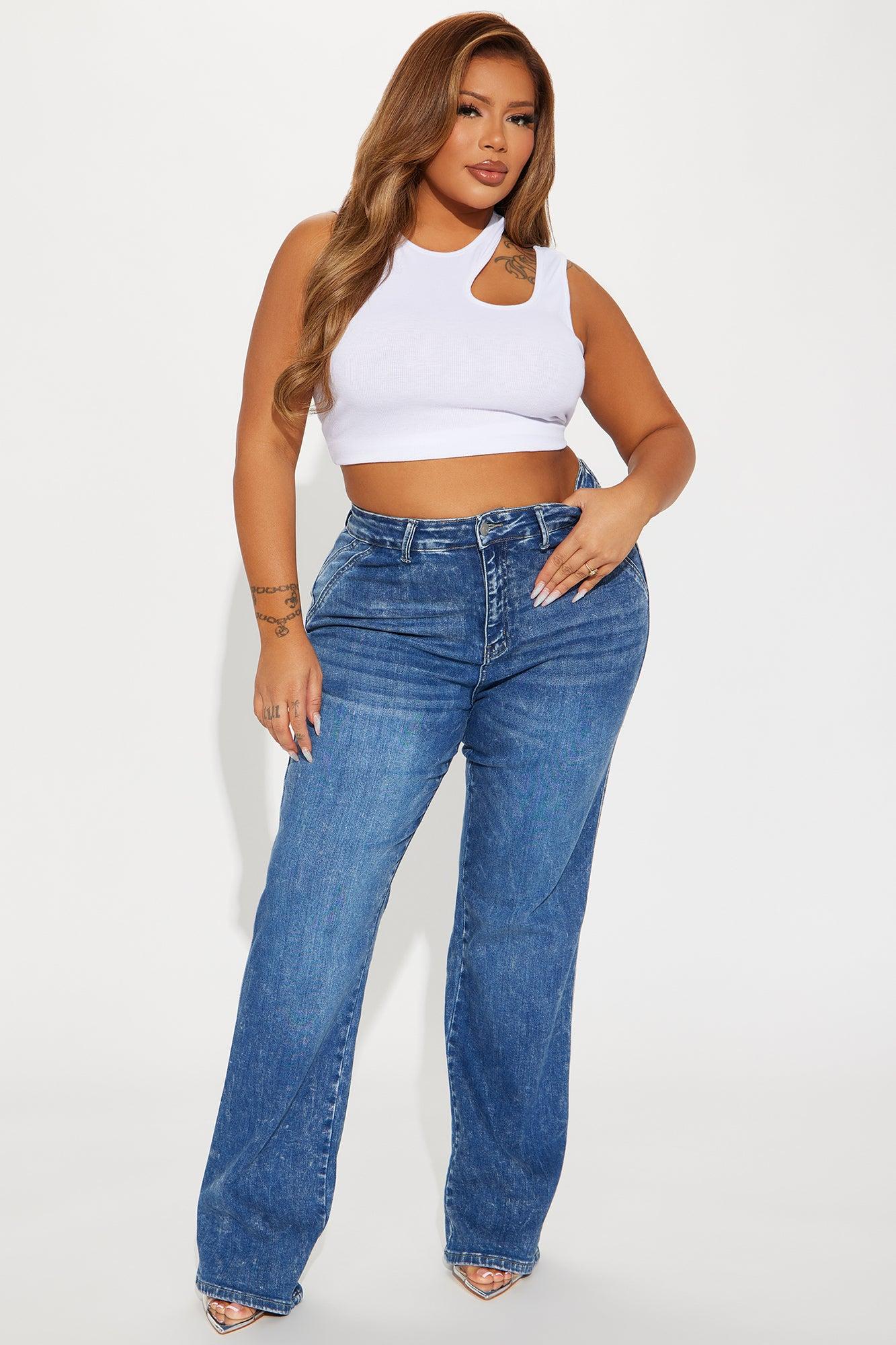 Making Good Points Stretch Flare Jeans - Medium Wash Product Image