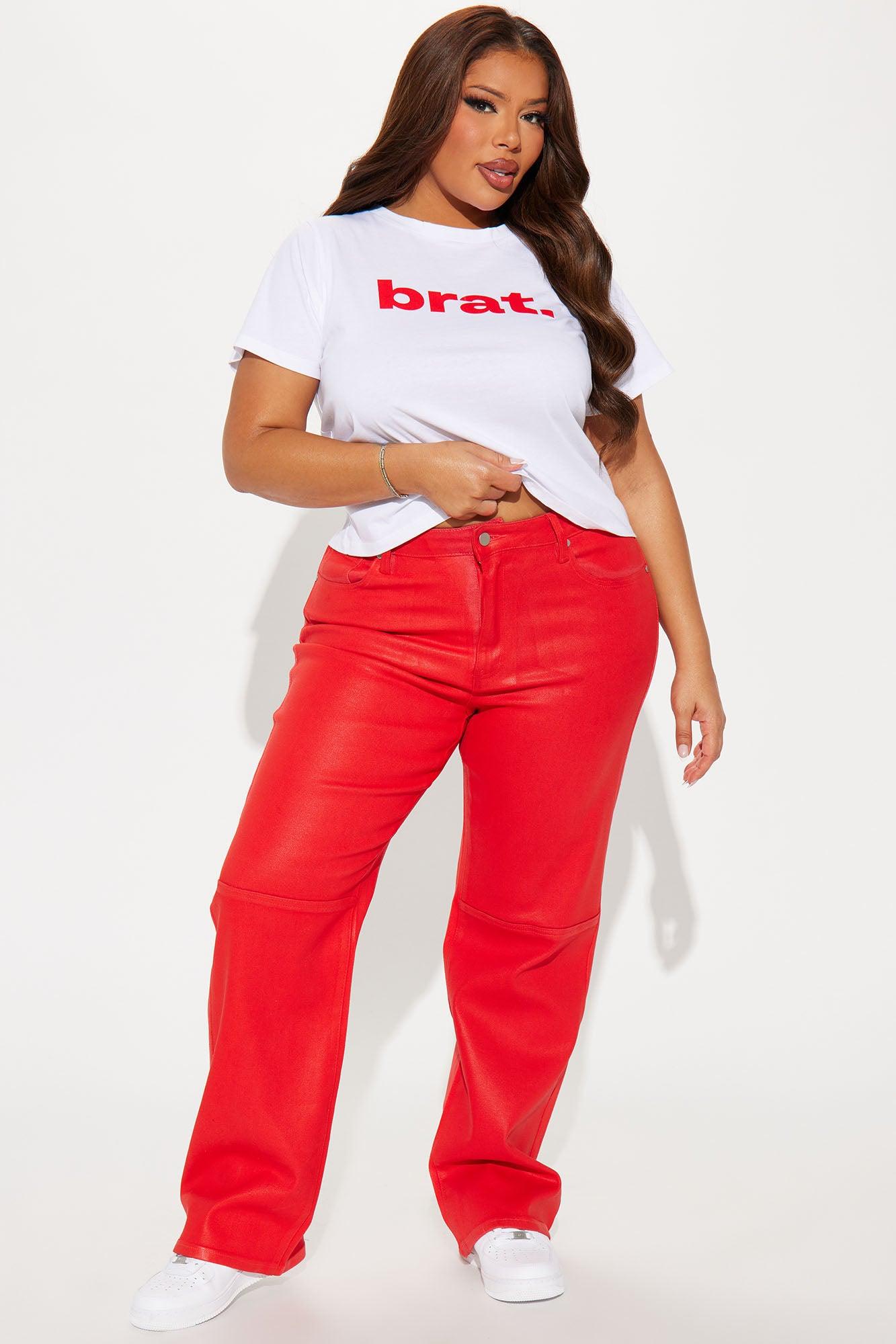Brat Crew Neck Tee - White Product Image