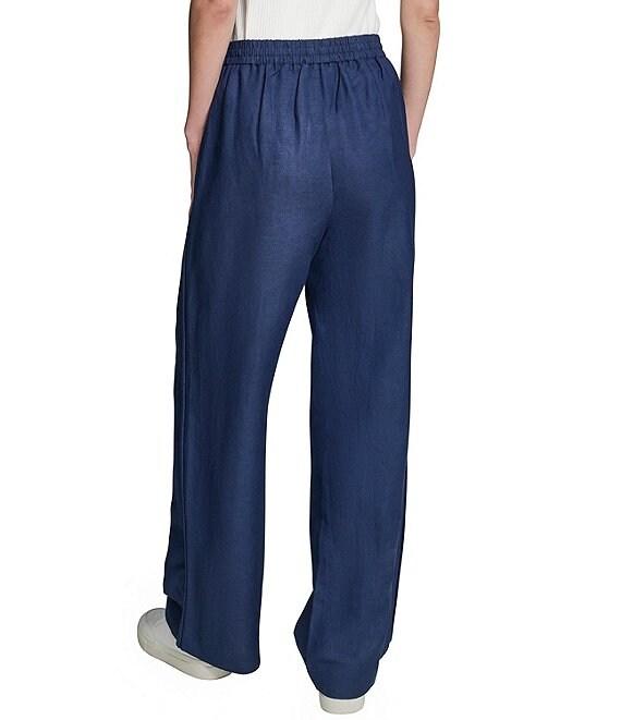 KARL LAGERFELD PARIS Drawstring Wide Leg Pants Product Image
