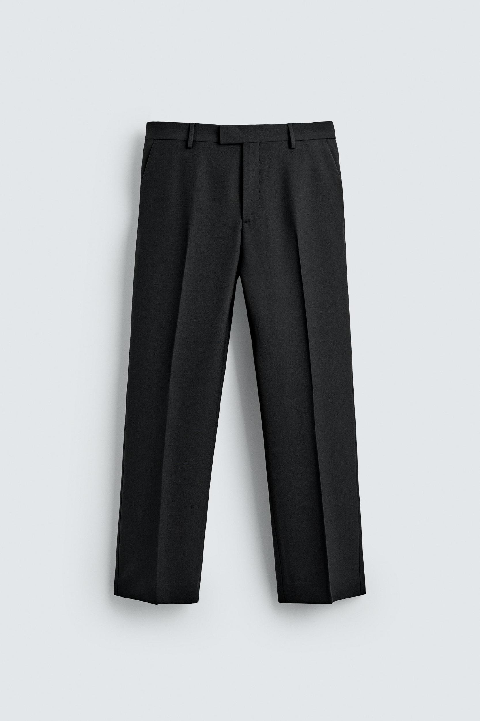 STRAIGHT FIT WOOL BLEND PANTS Product Image