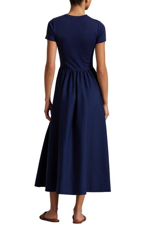POLO RALPH LAUREN Short Sleeve Cotton Midi Dress Product Image
