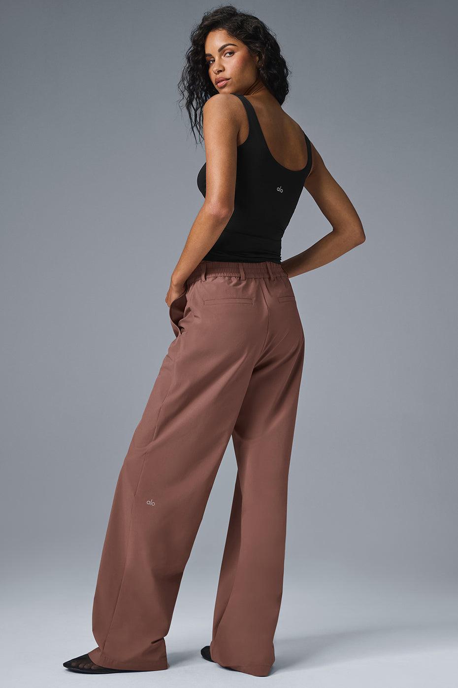 High-Waist Pursuit Trouser (Long) - Chestnut Product Image