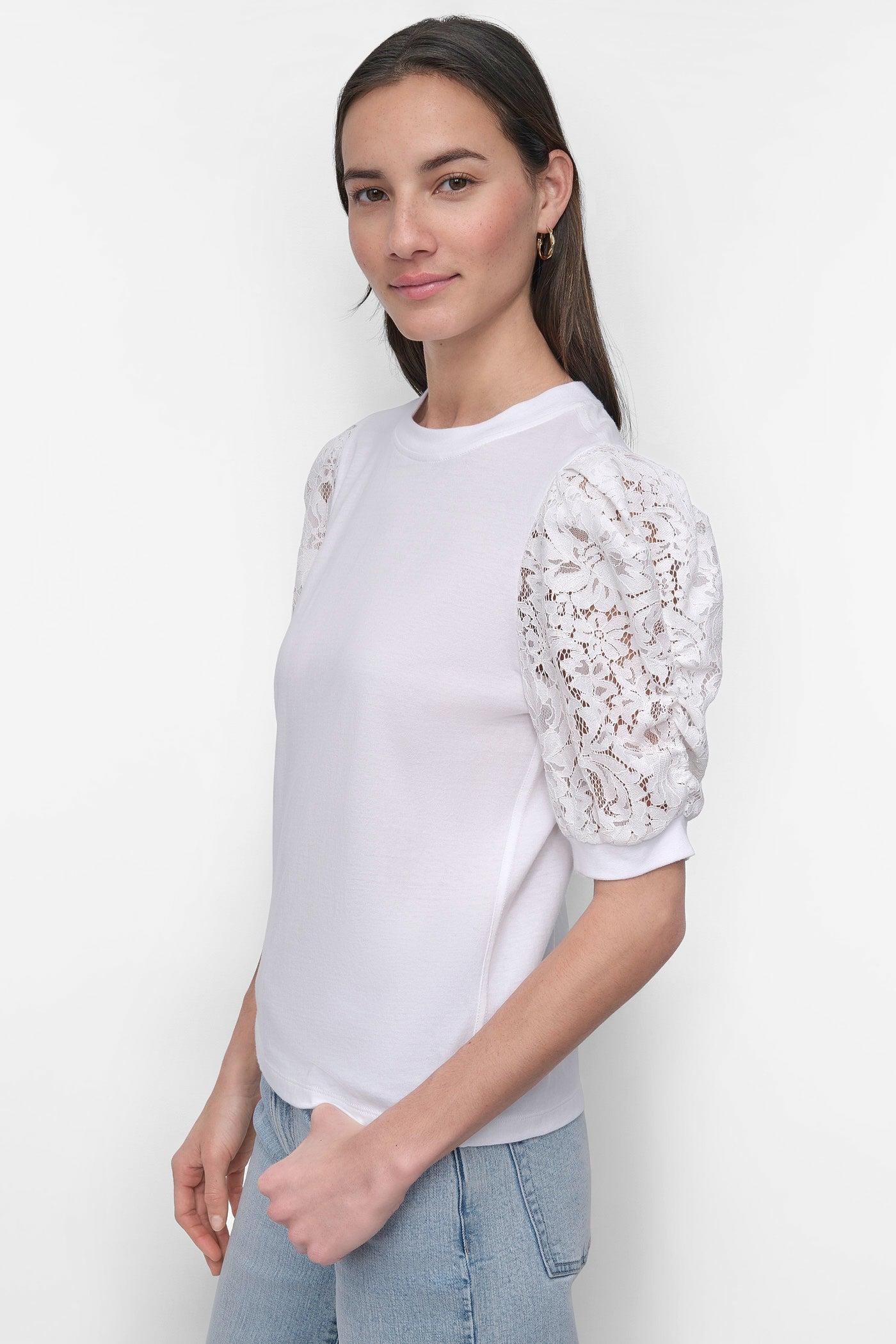 LACE-PANELED TEE Product Image