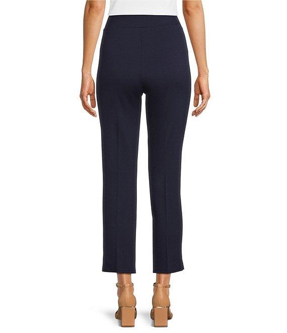 Jude Connally Lucia Ponte Knit Elastic Waistband Straight Pull-On Ankle Pants Product Image