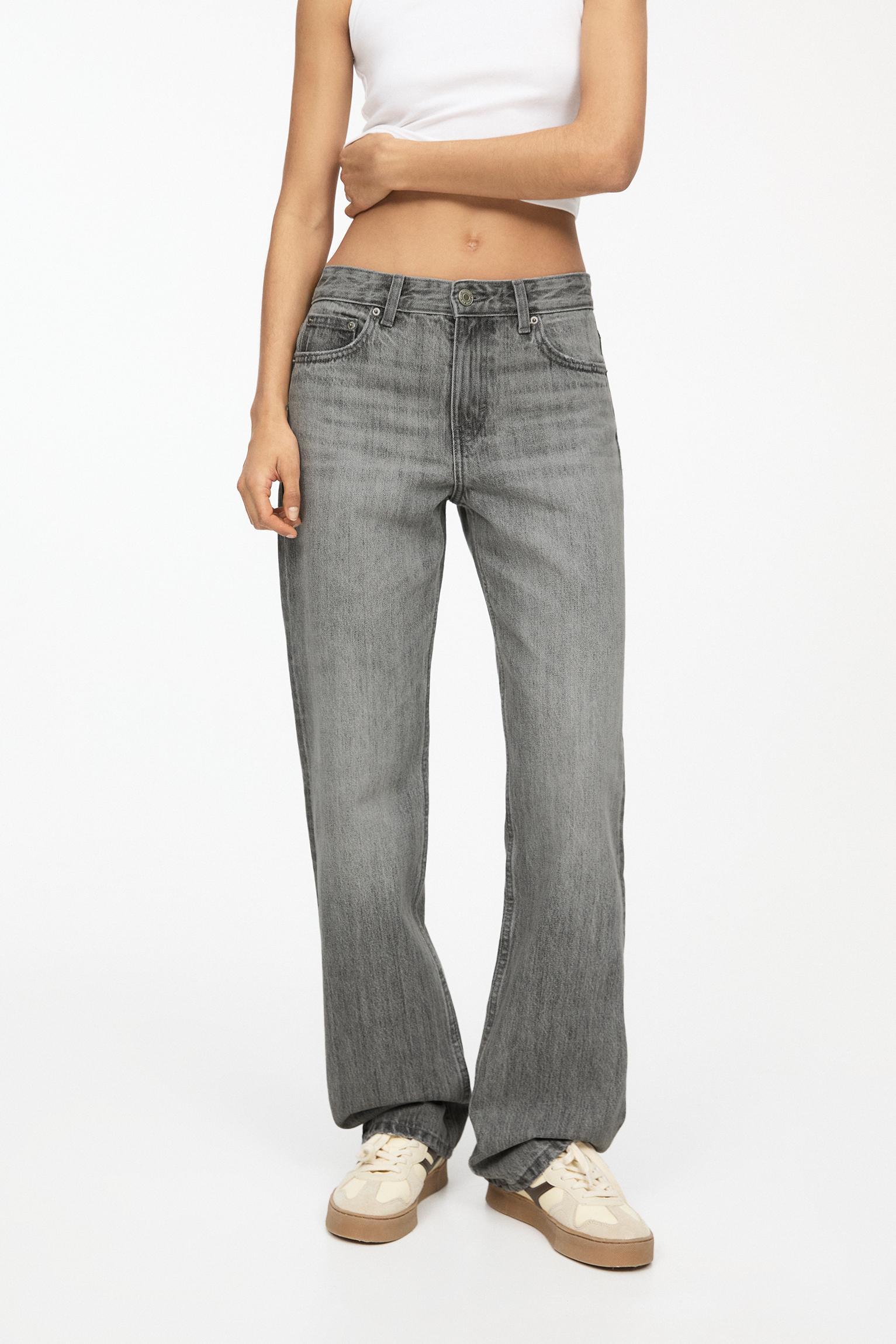 Mid-rise straight-leg jeans Product Image