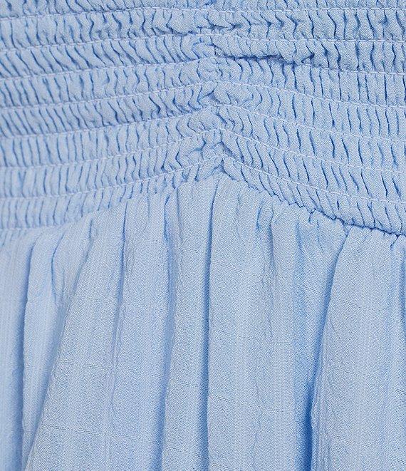 Allison & Kelly Long Sleeve Smocked Babydoll Dress Product Image