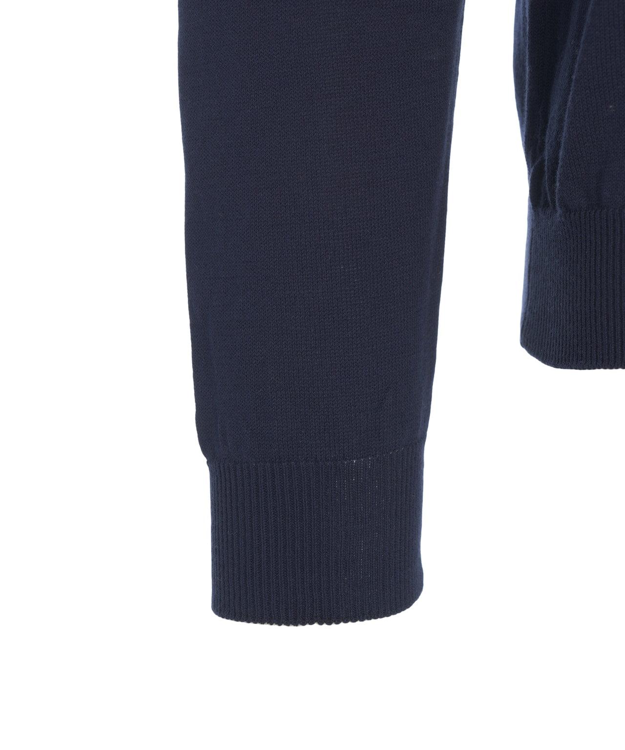 Knitted long-sleeved polo shirt Product Image