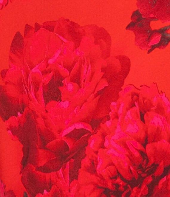 Betsy & Adam Chiffon Floral Print Halter Cowl Neck Sleeveless Sheath Gown Product Image