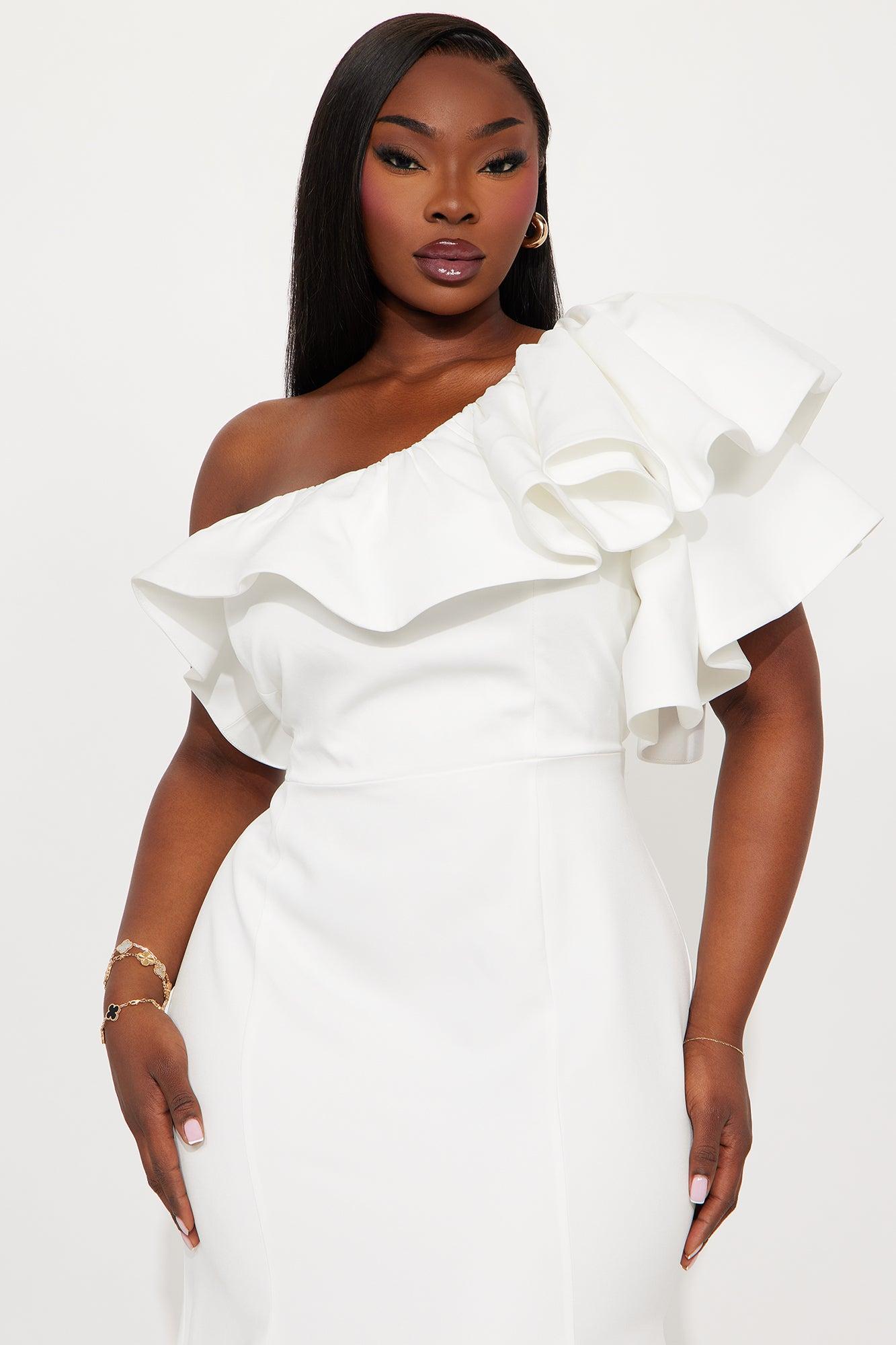 Guiselle Mermaid Maxi Gown - White Female Product Image