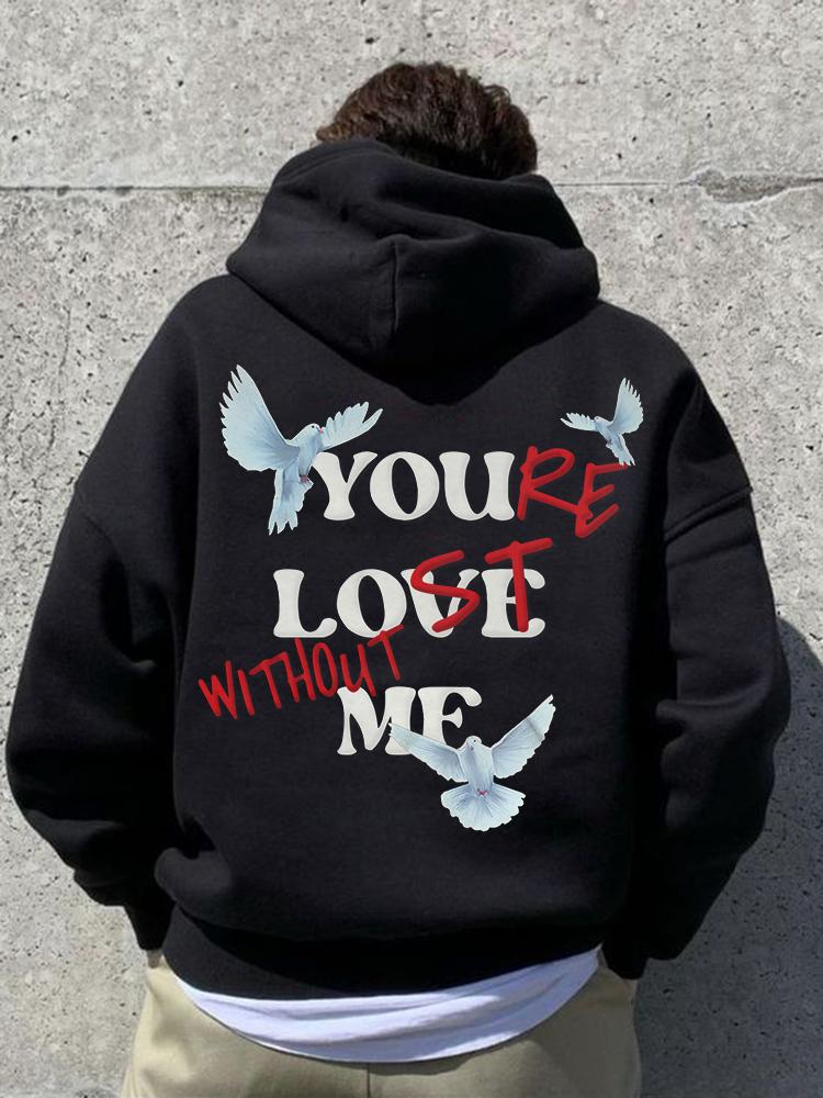 Sopula You're Lost Without Me & Peace Dove Graphic Hoodie Product Image