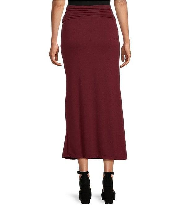 GB Knit Jersey Fold Over Coordinating Maxi Skirt Product Image