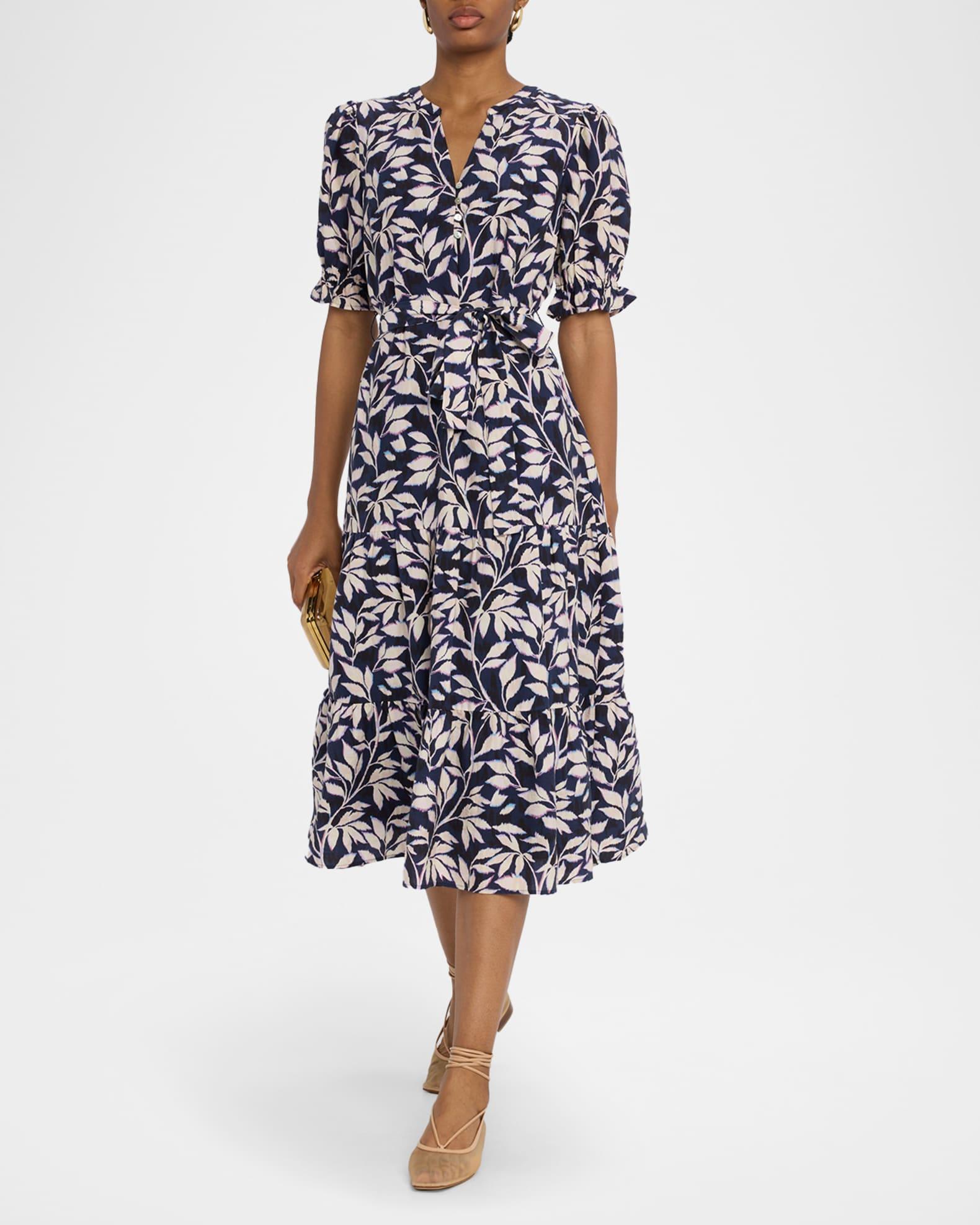 Eliana Tiered Midi Shirtdress Product Image