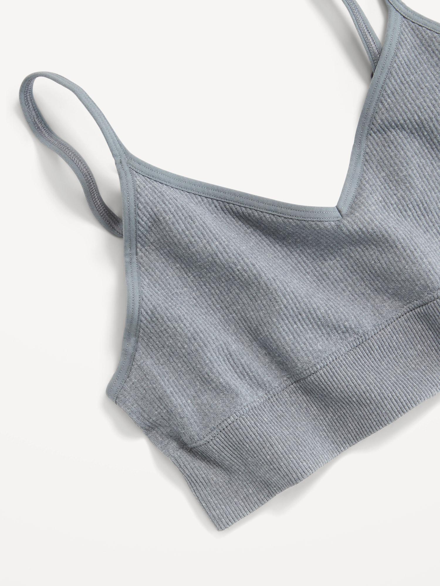 Seamless Ribbed Longline Bra Product Image