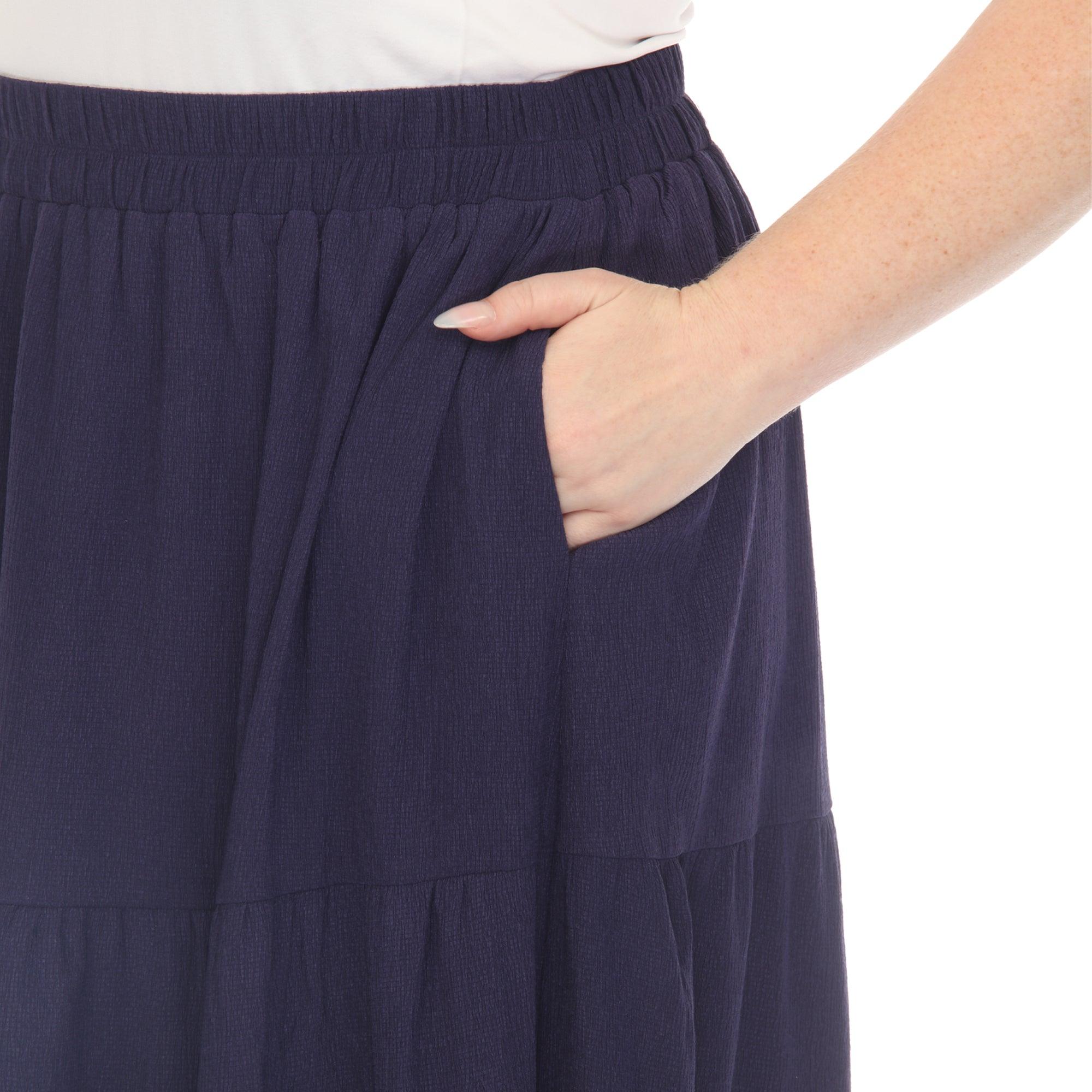 Pleated Tiered Maxi Skirt - Plus Product Image