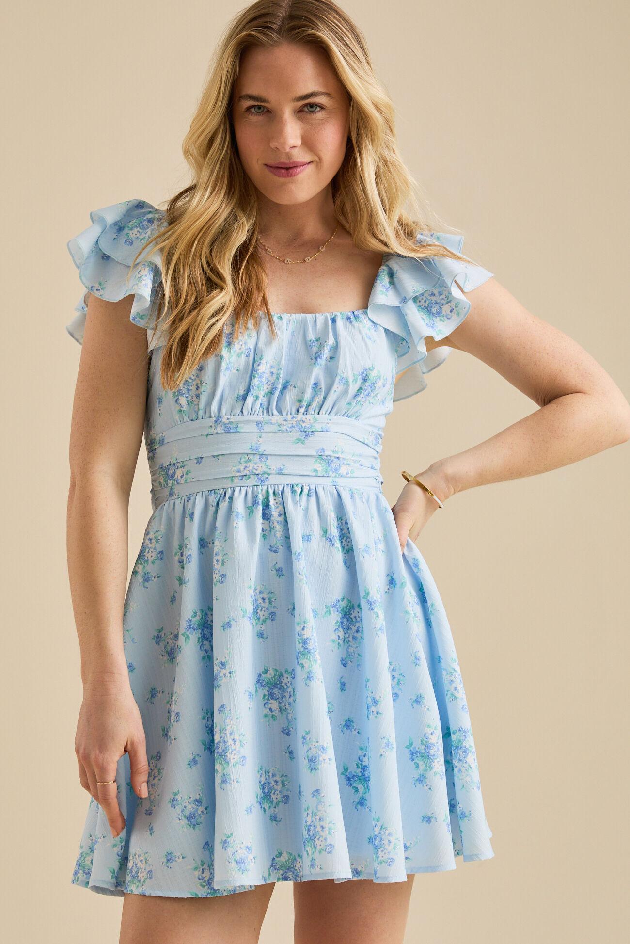 Emma Floral Mini Dress Product Image