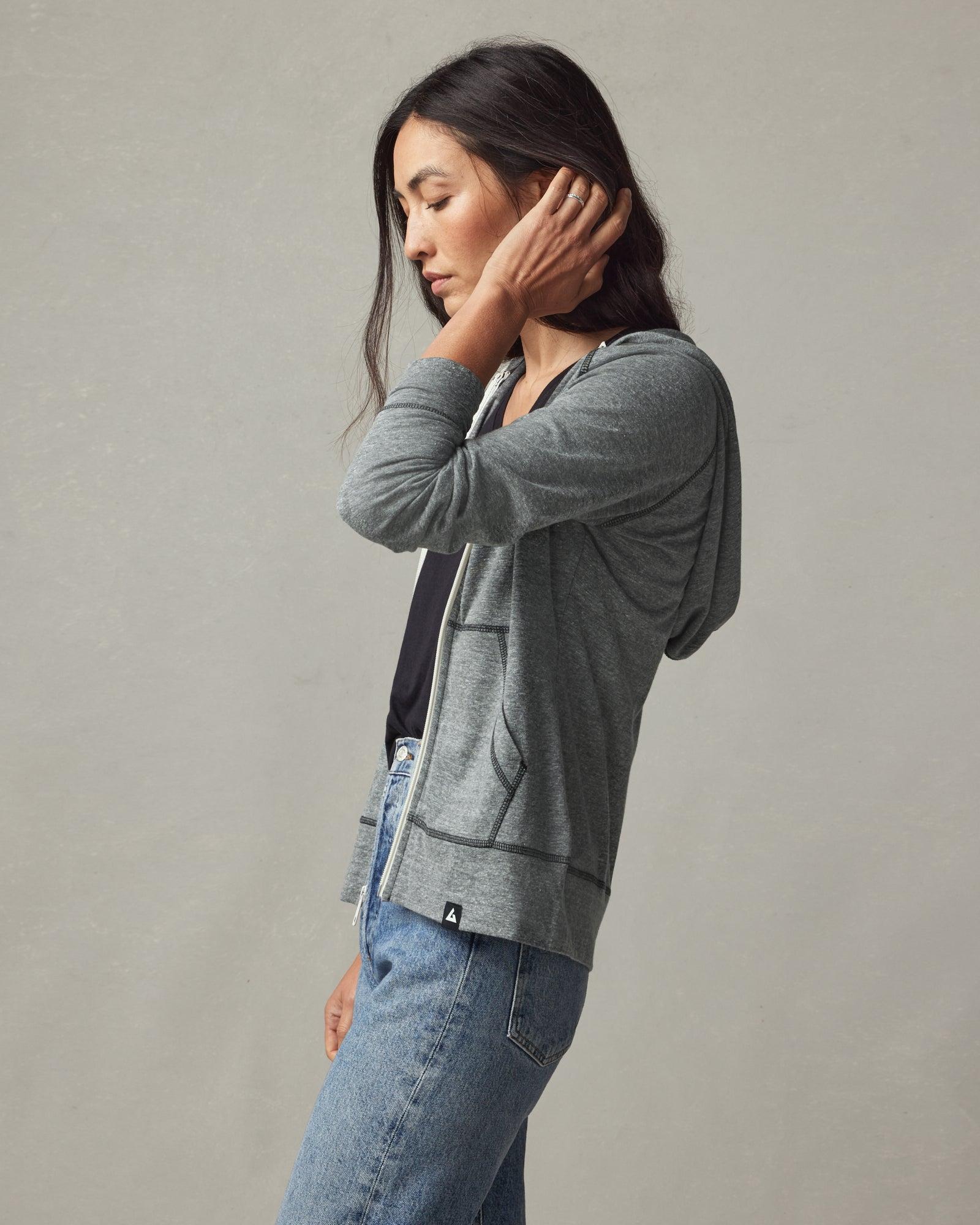 Women's Lightweight Full Zip - Black Heather Female Product Image