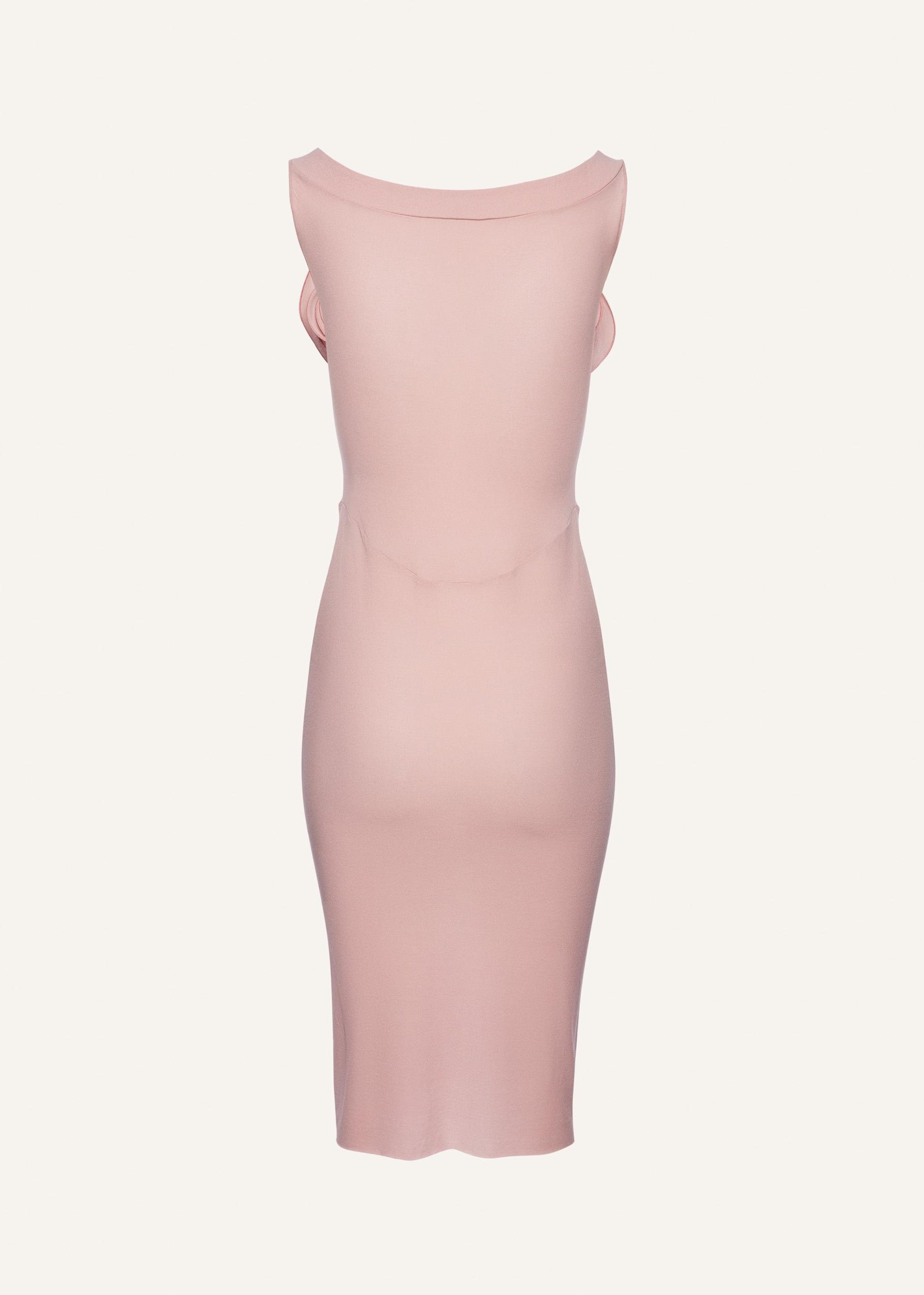 Flower bustier midi dress in pink Product Image