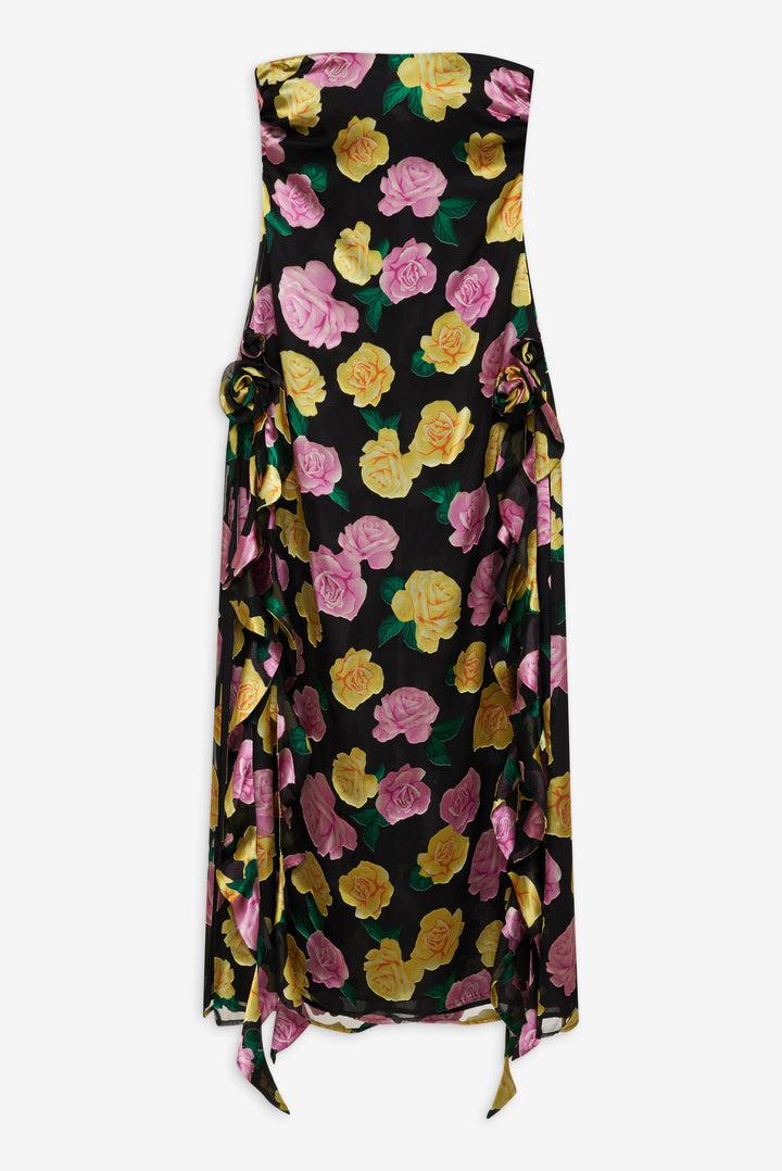 Madison Strapless Maxi Dress — Black Product Image