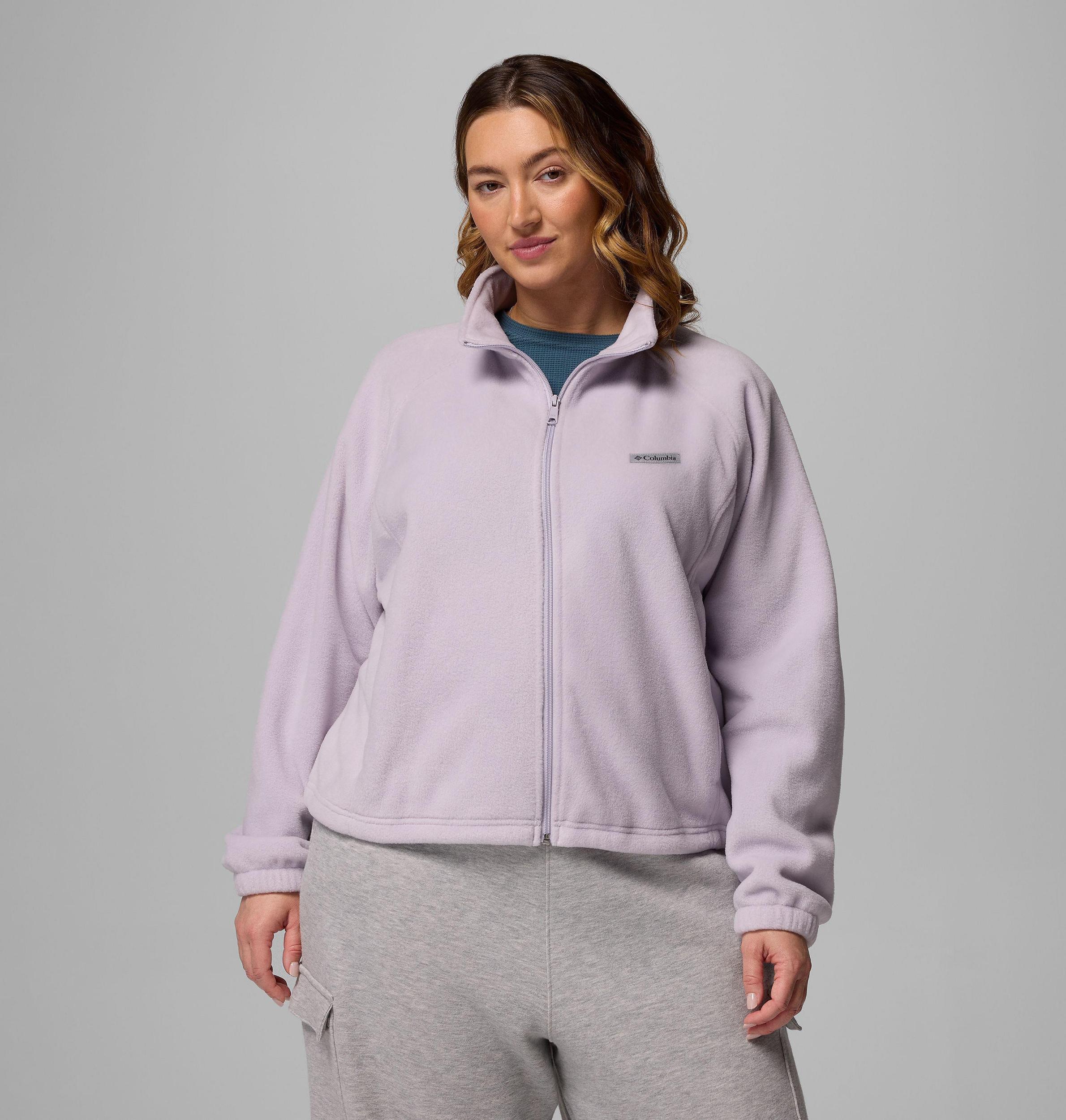 Columbia Womens Benton Springs Relaxed Full Zip Fleece Jacket - Plus Size- Product Image
