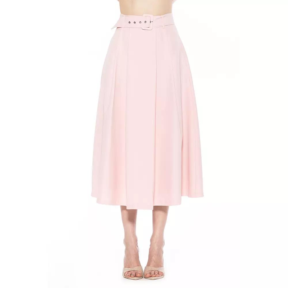 Women's ALEXIA ADMOR Eline Twill A-Line Skirt with Removable Belt,  Product Image