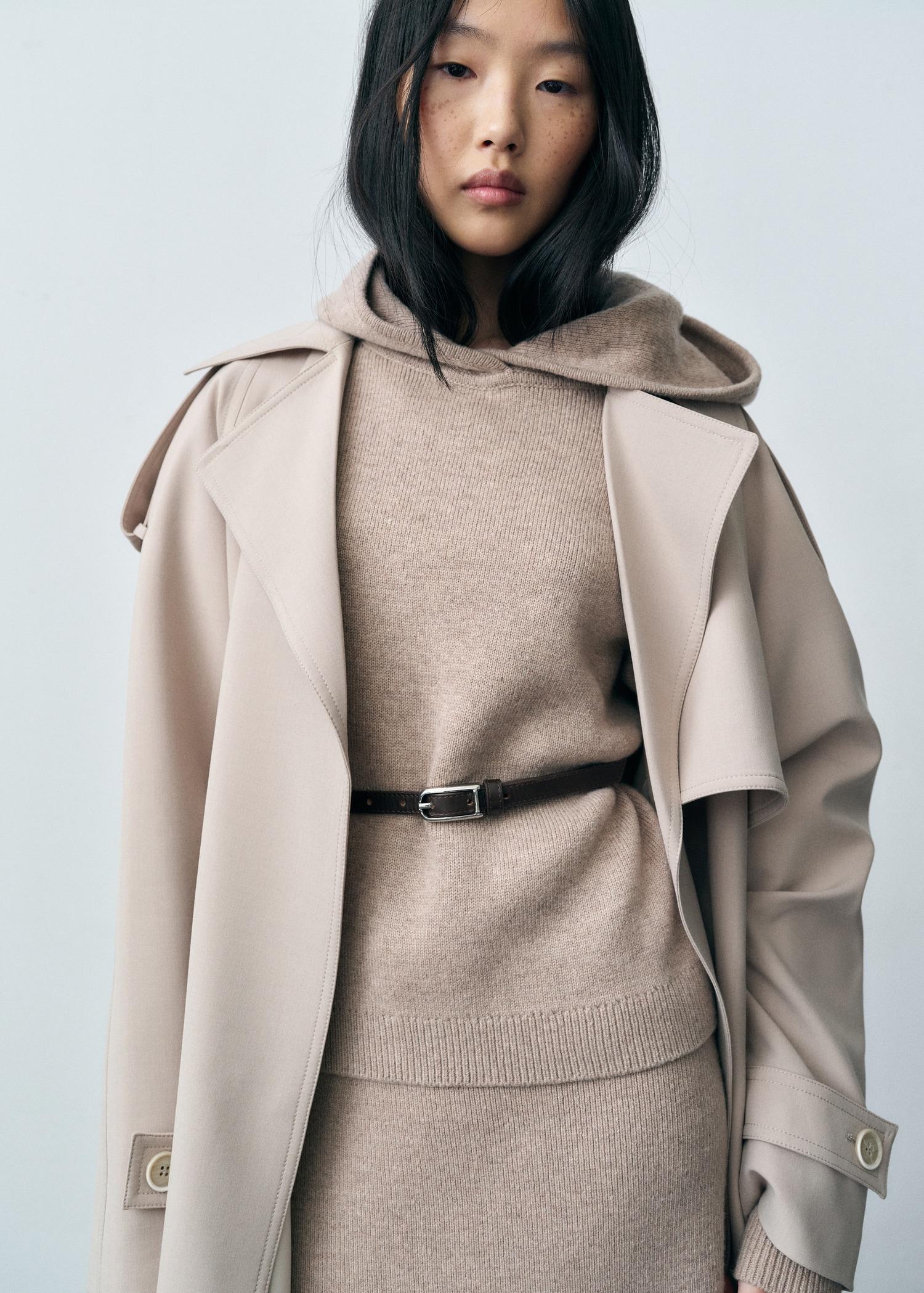 Wool-blend hooded sweater - Women | MANGO USA Product Image