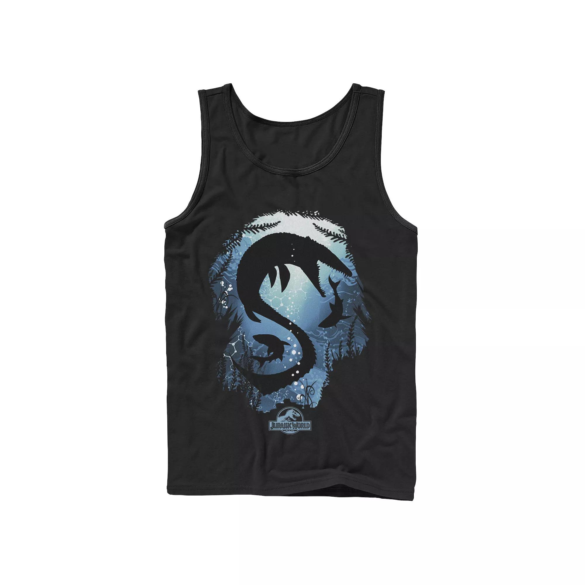 Men's Jurassic World Under Water Fears Graphic Tank Top,  Product Image