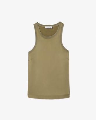 Slim Fit Fluid Satin Tank Top Product Image