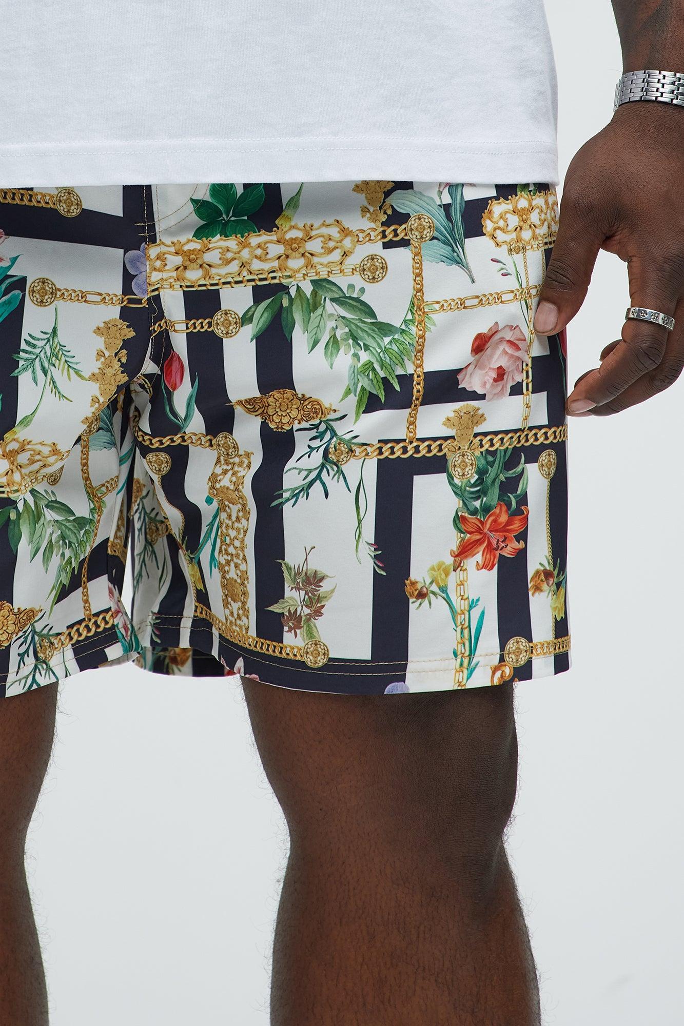Encino Printed Swim Classic Trunk - Multi Color Product Image