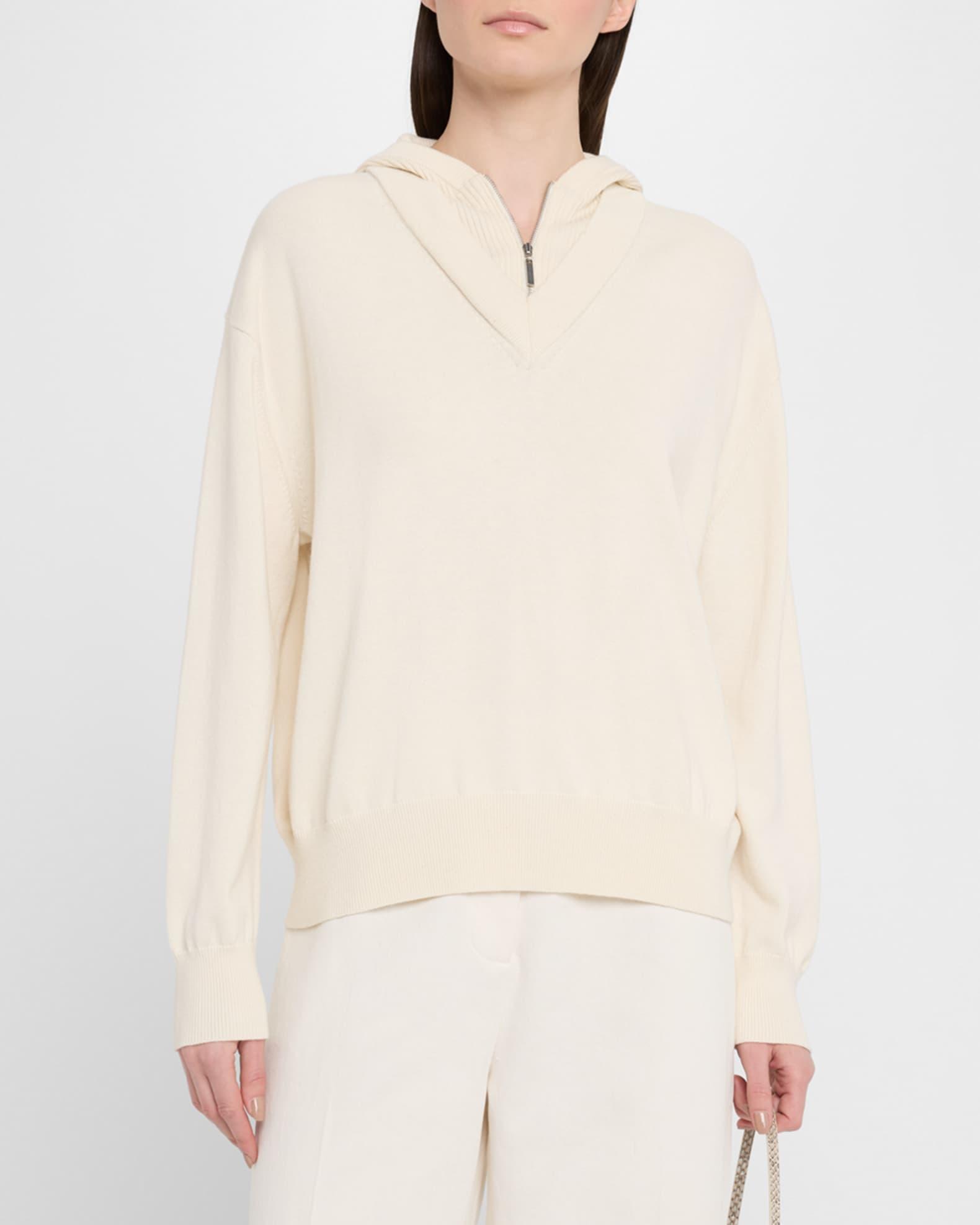 Layered Knit Hoodie Product Image