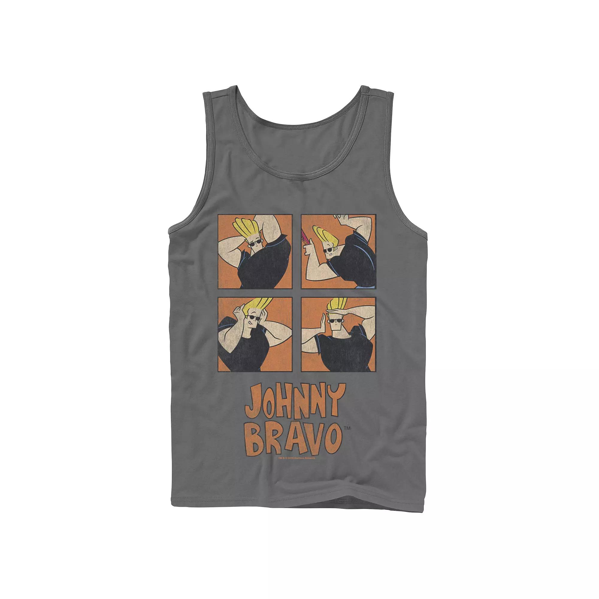 Men's Cartoon Network Johnny Bravo Box Up Hairdo Tank Top,  Product Image