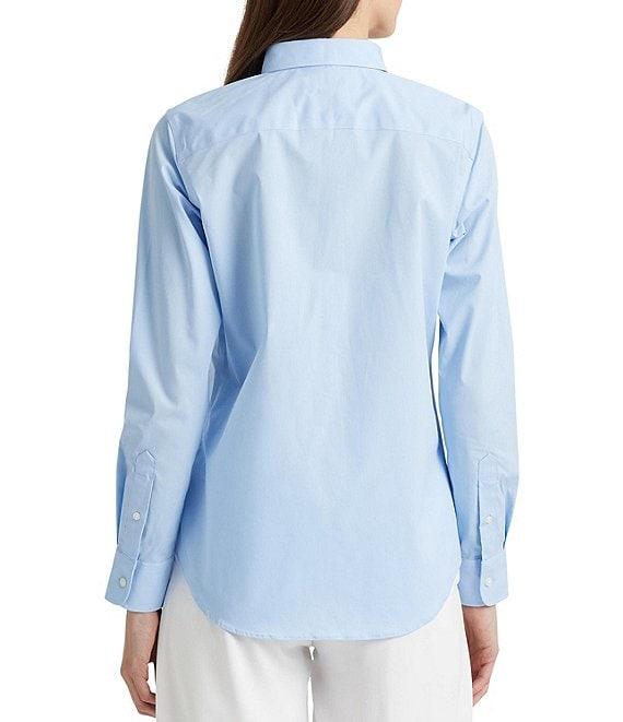 Lauren Ralph Lauren Petite Size Easy Care Point Collar Long Sleeve Shirt Product Image