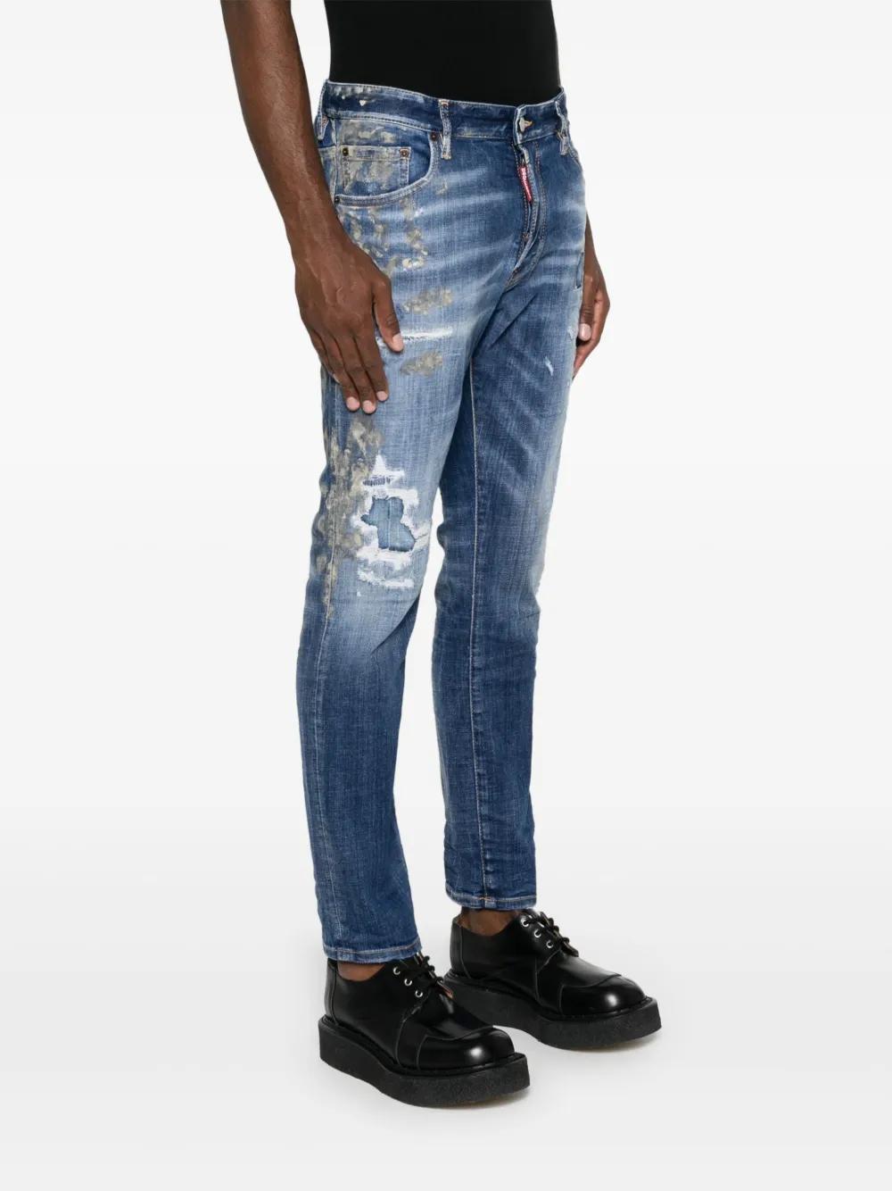 Skater distressed ripped skinny jeans Product Image