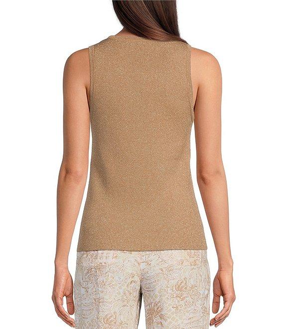 Lilly Pulitzer Elsi Ribbed Knit Metallic Scoop Neck Sweater Tank Product Image