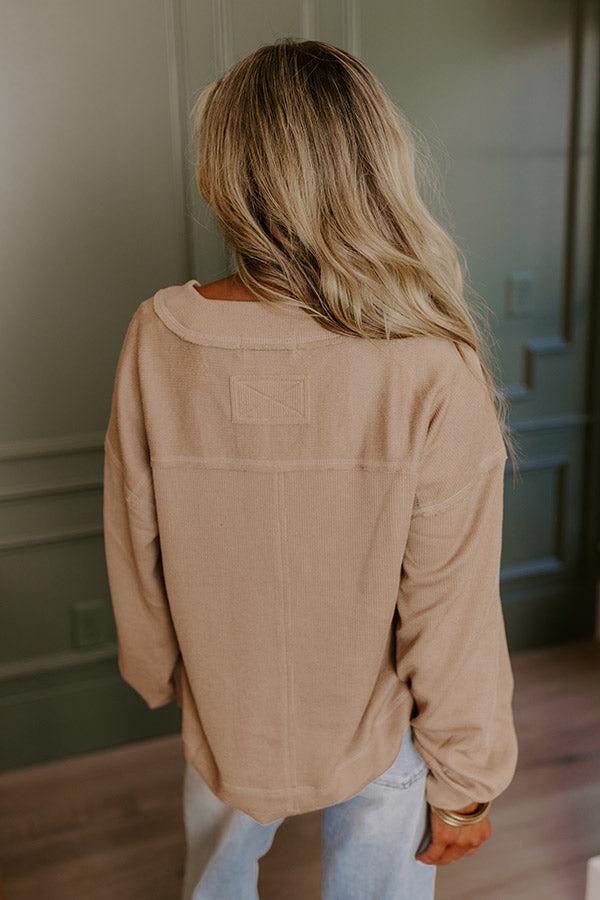 Venture Out Knit Top In Taupe Product Image