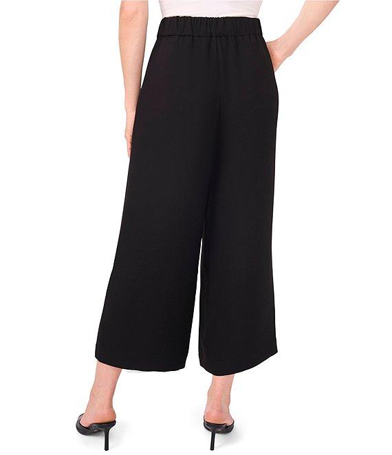 CeCe Woven Cropped Wide Leg Pants Product Image