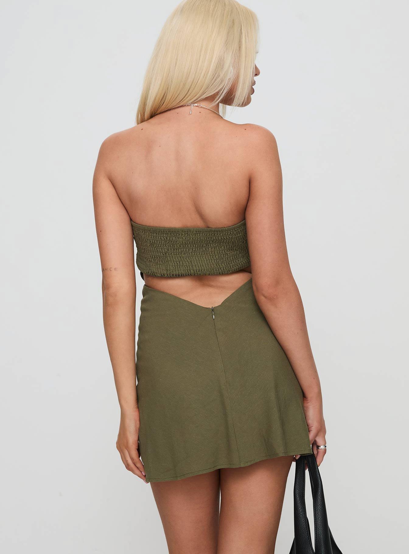 Yahir Mini Dress Sage Product Image
