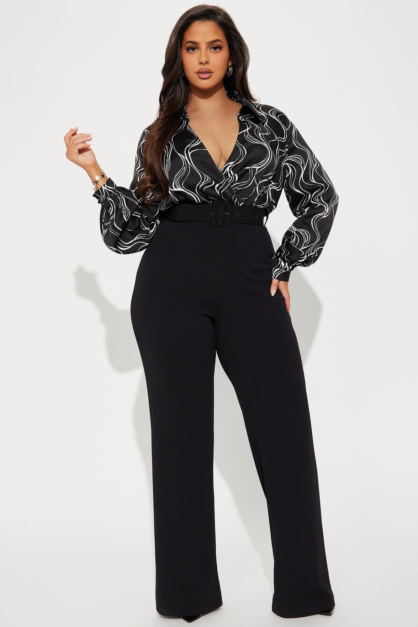 Corporate Girly Jumpsuit - Black/combo Product Image