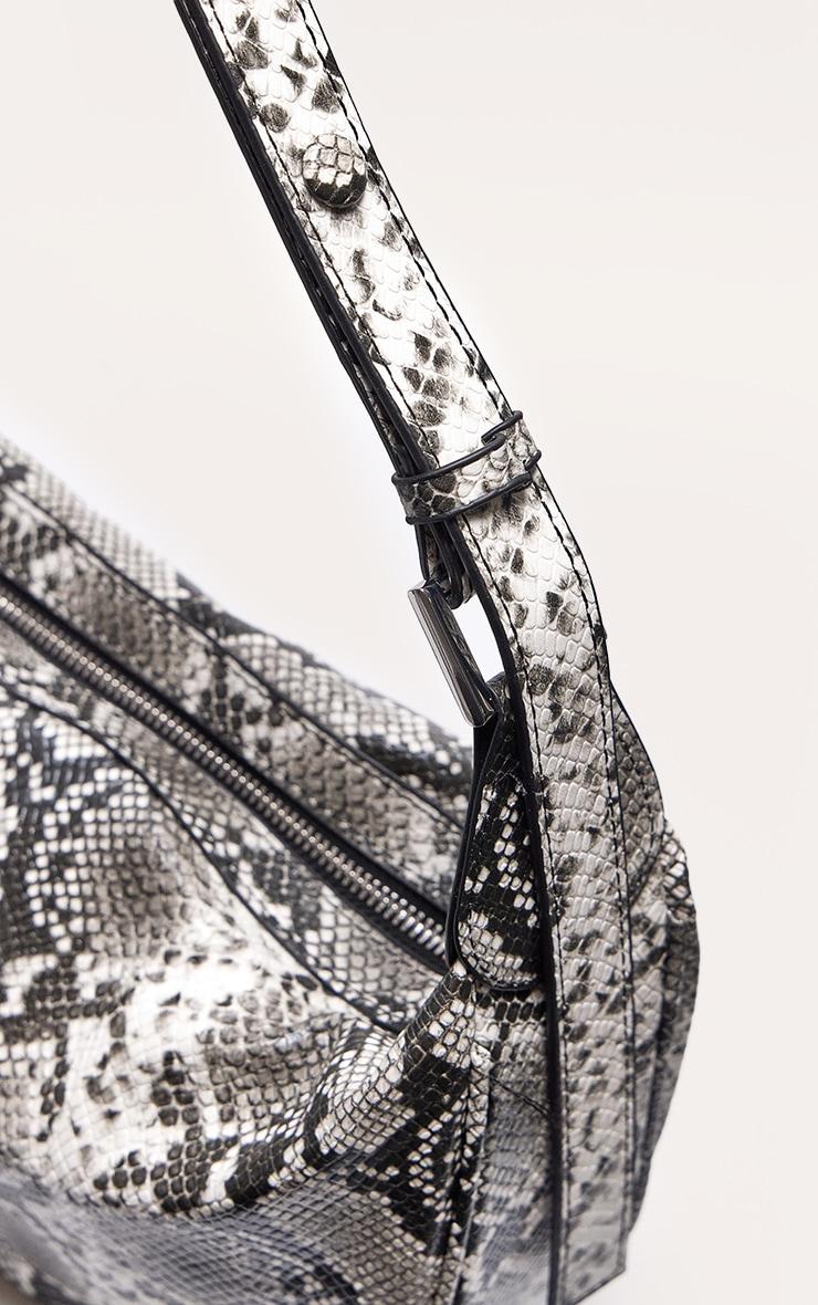 Snake Print Oversized Pu Slouchy Shoulder Bag Product Image