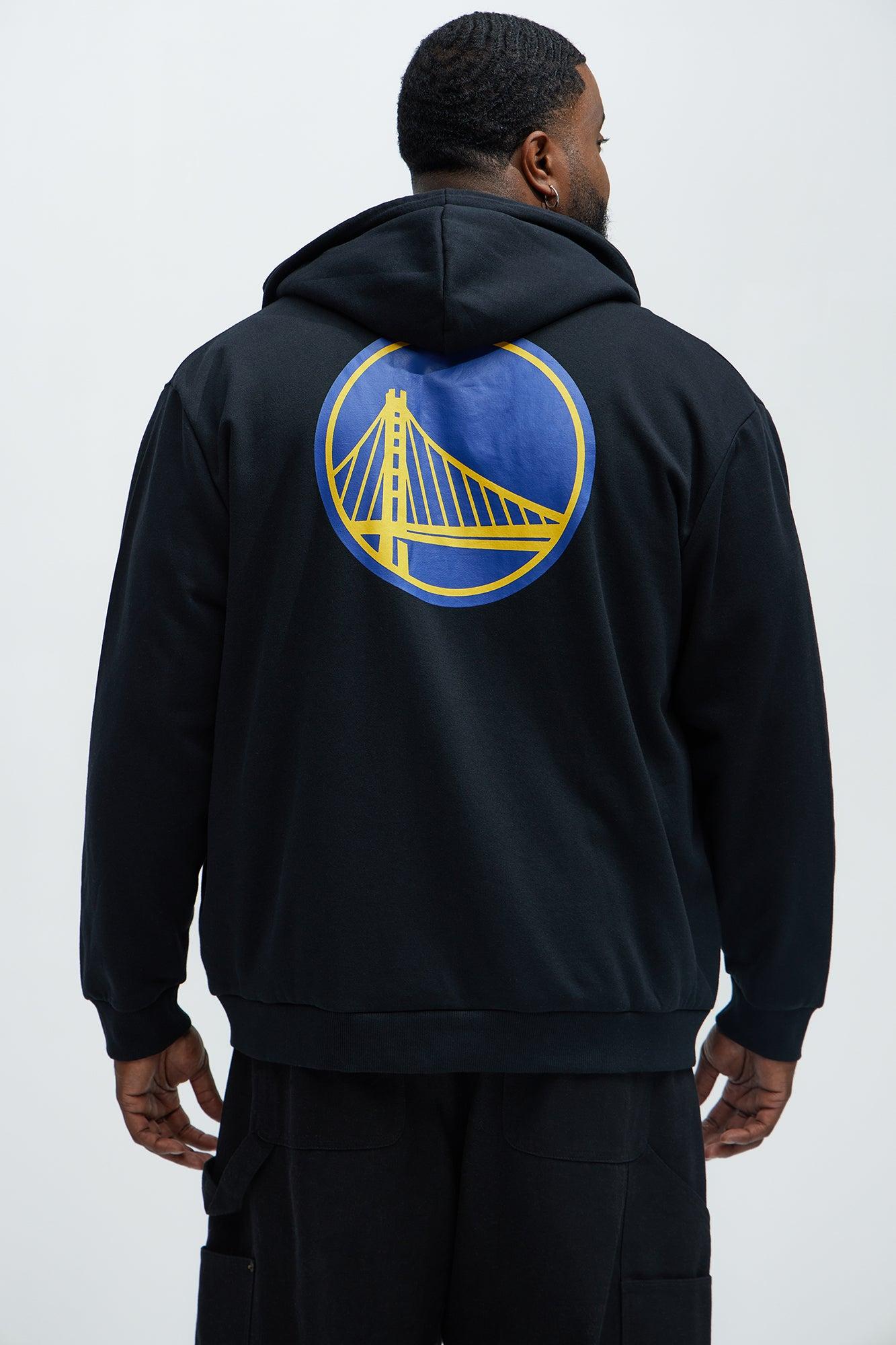 Warriors Bold Zip Up Hoodie - Black Male Product Image