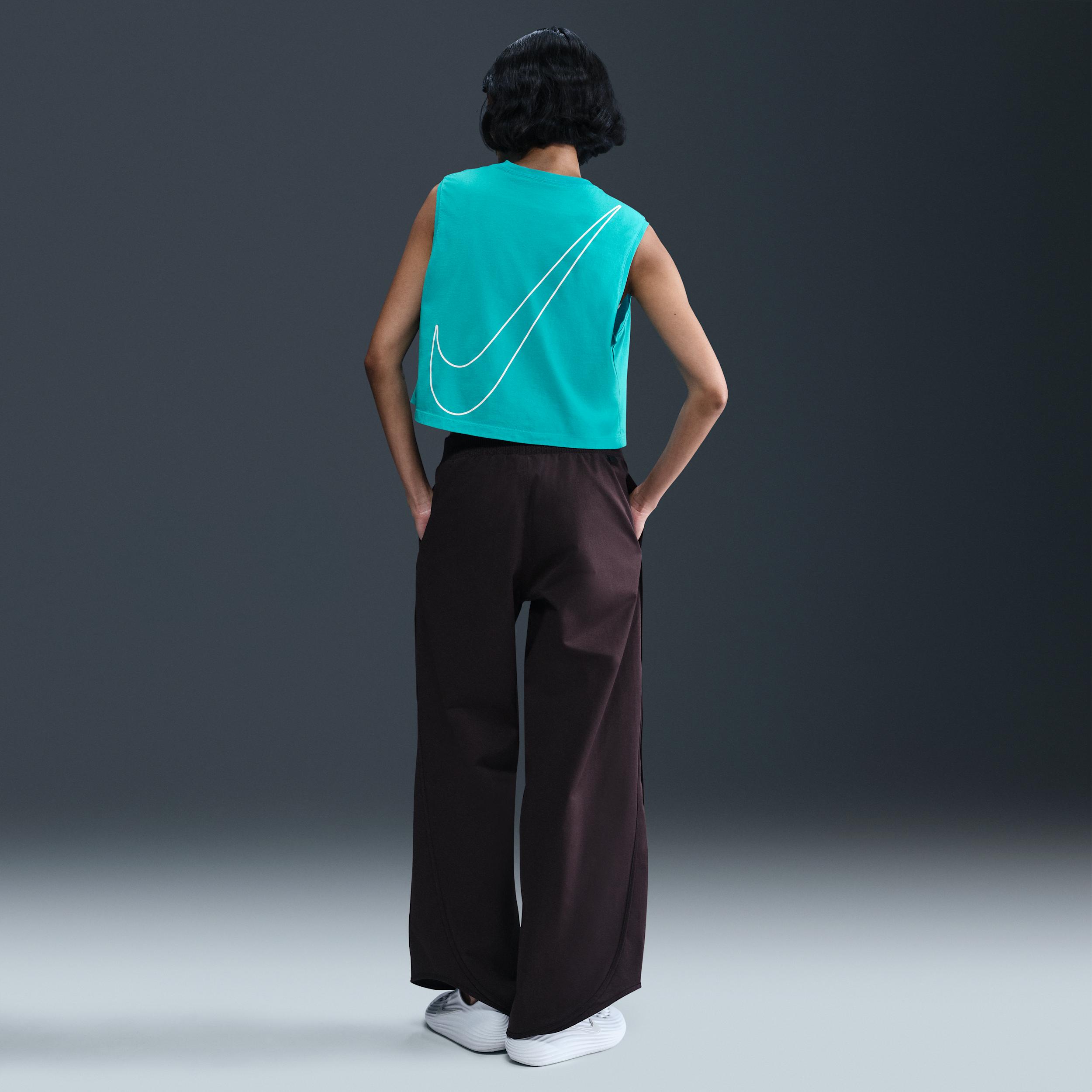 Womens Nike Sportswear Club Sleeveless Cropped Graphic T-Shirt | HF9531-345 Product Image