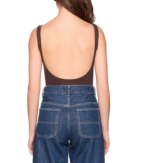 Susana Monaco Signature Stretch Knit Low Open Back Tank Bodysuit Product Image