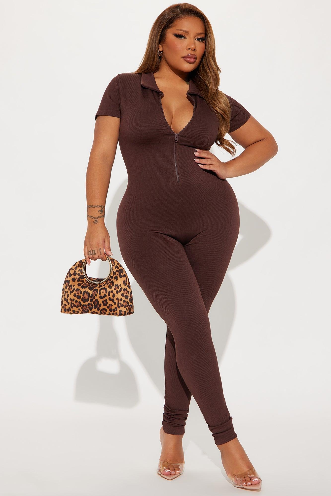 McKay Seamless Jumpsuit - Chocolate Product Image