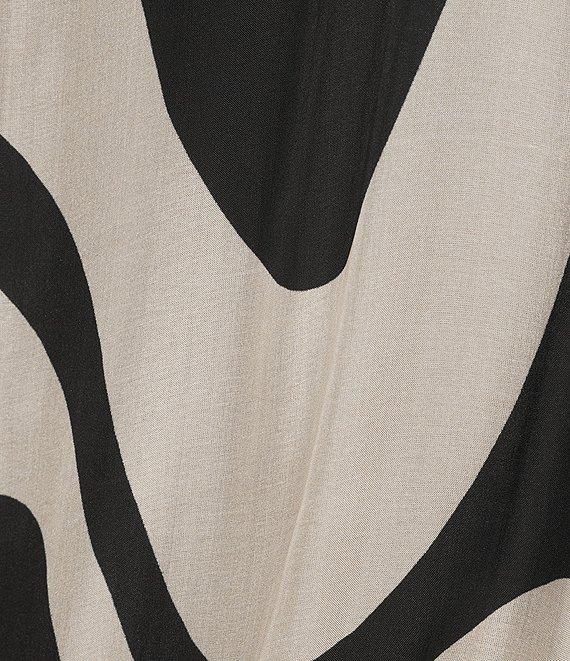 M Made in Italy Silky Scoop Neckline 3/4 Sleeve Poncho Top Product Image