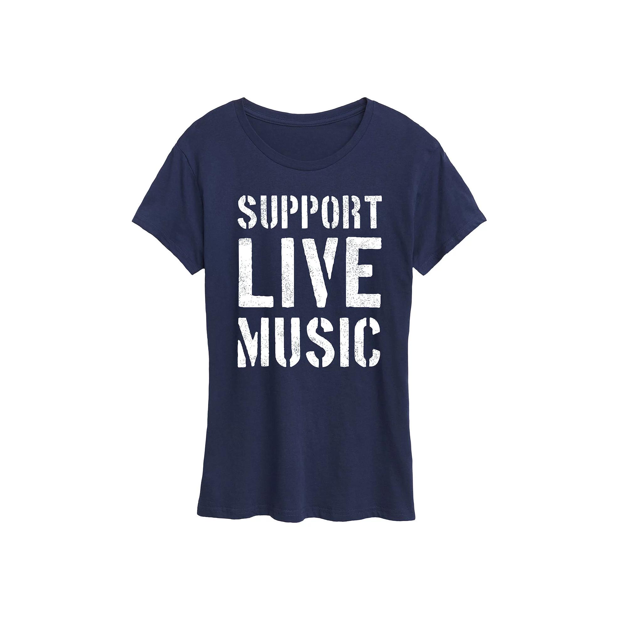 Women's Support Live Music Graphic Tee,  Product Image