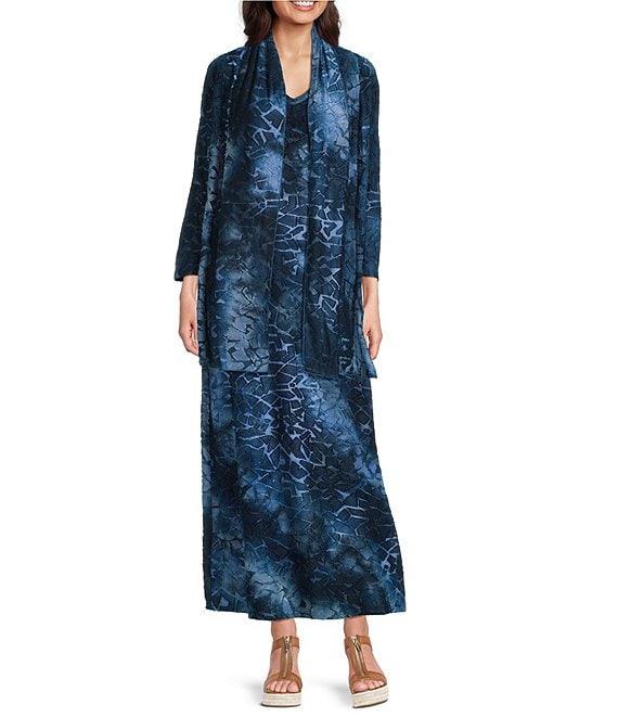 Calessa Petite Size Burnout Knit Open-Front Cardigan Product Image